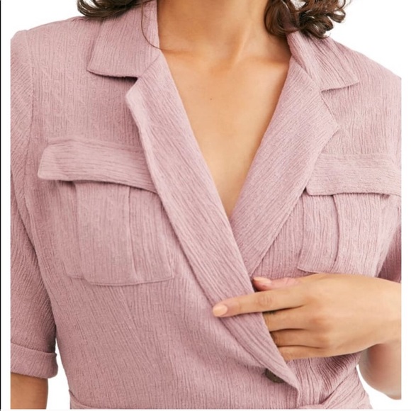 SOLD✨FREE PEOPLE Clementine Tie Wrap Purple Ash Dress - Picture 3 of 5